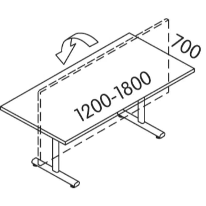 Alpine Rectangular Tilt Top Tables, 700mm Deep