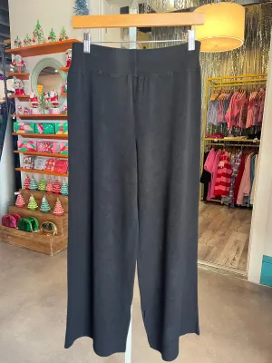 Astrid Black Knit Wide Leg Pants