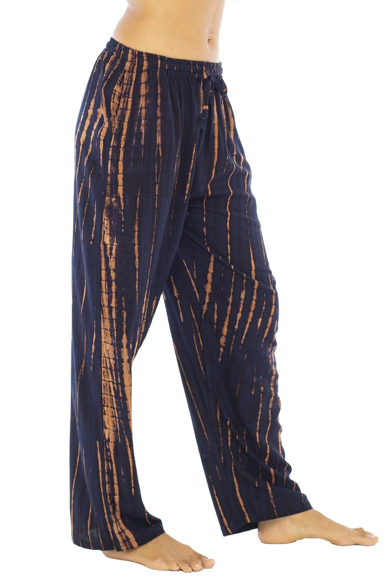 Back From Bali Womens Tie Dye Lounge Pants Boho Flowy Wide Leg Loose Harem Palazzo Beach Pants Comfy Elastic Waist