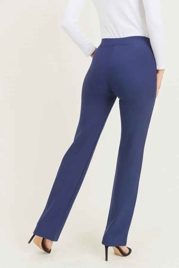 Basic High-Rise Ponte Pants