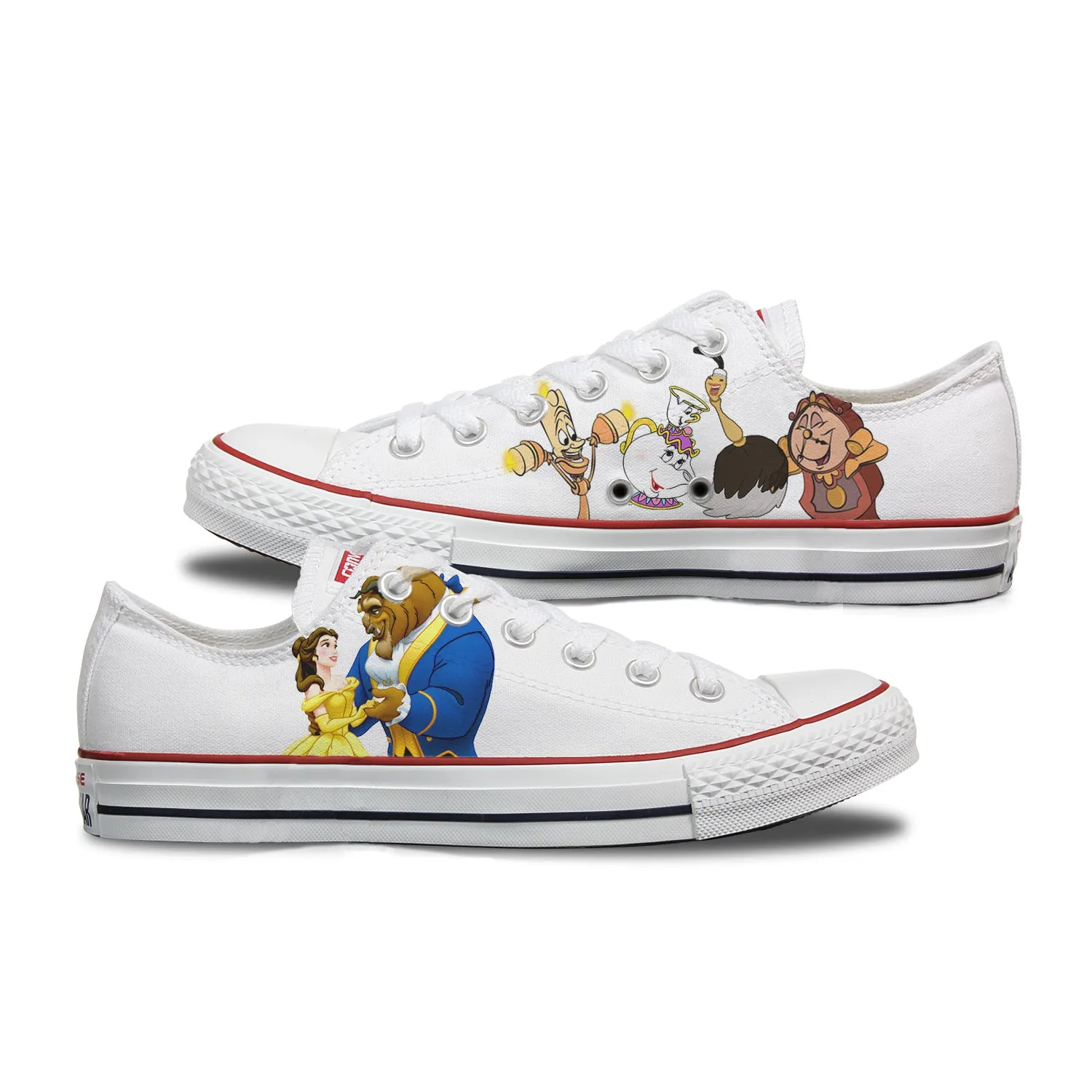 Beauty & The Beast Kids Custom Converse