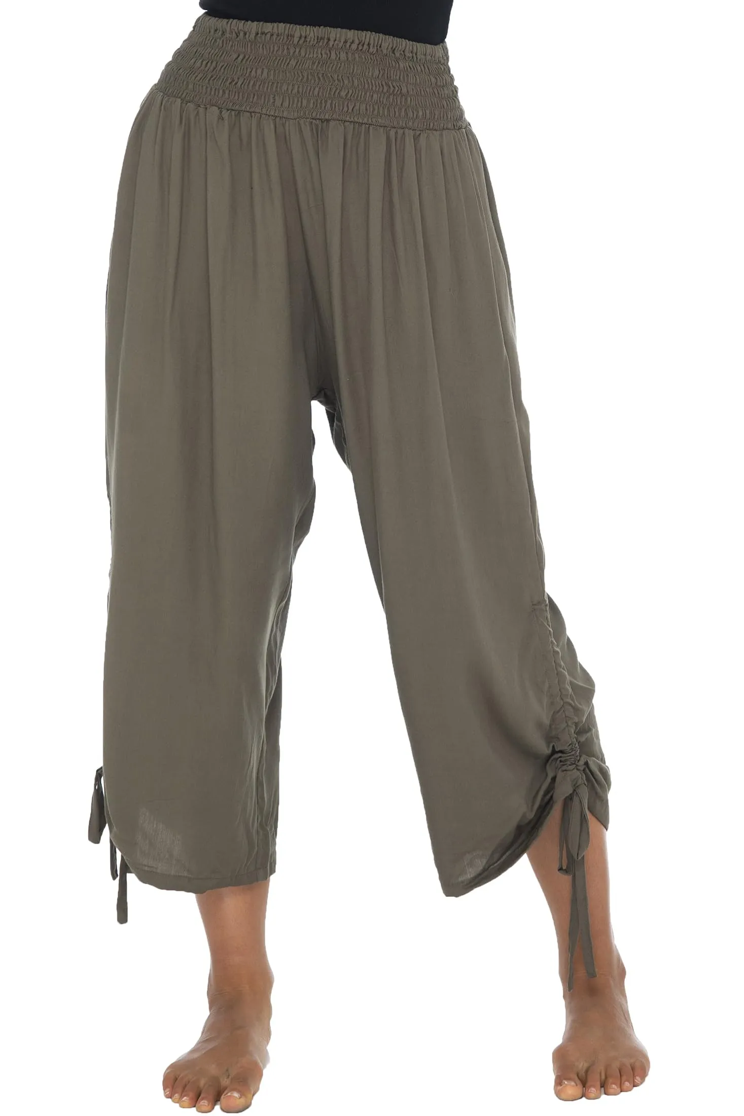 Boho Wide Leg Cropped Pants