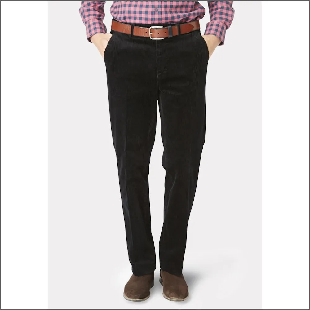 Brook Taverner Ellroy Black Cord Trouser-