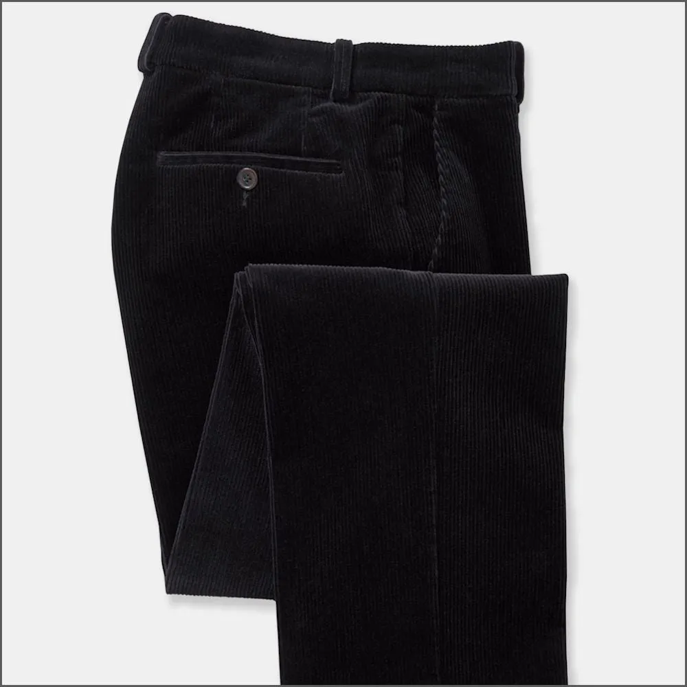 Brook Taverner Ellroy Black Cord Trouser-