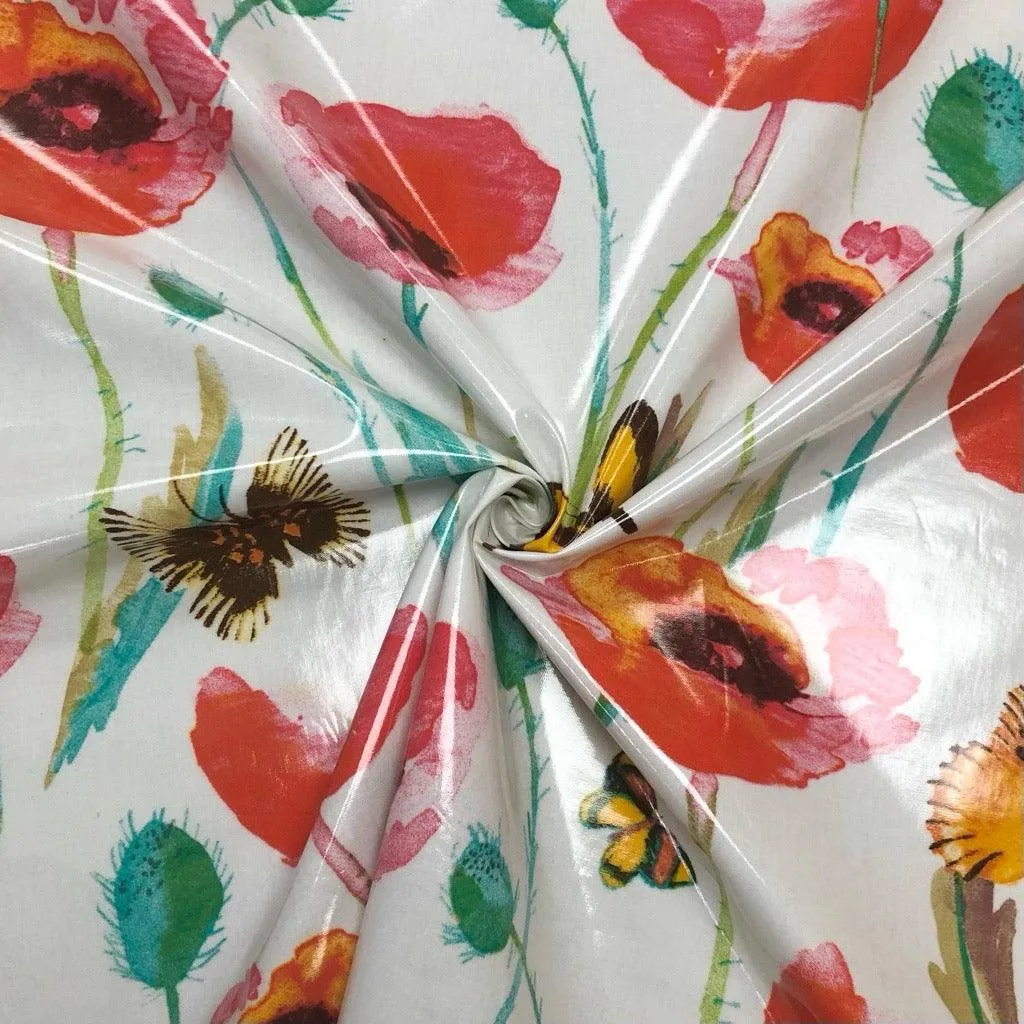 Butterfly Floral PVC Coated Cotton Fabric