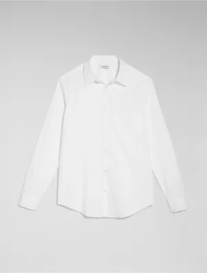 Calvin Klein Men's Solid Stretch Slim Woven Shirt Brilliant White 40CM100 541