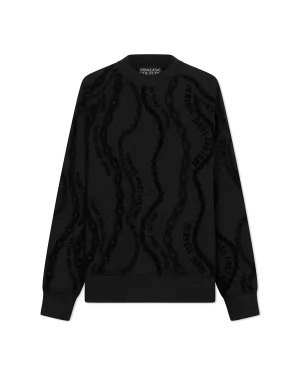 Chain Couture Relaxed-Fit Sweatshirt