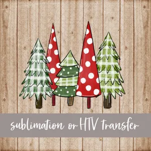 Christmas Trees, Classic -  Sublimation or HTV Transfer