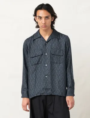 Classic Shirt Crescent Jacquard (Navy)