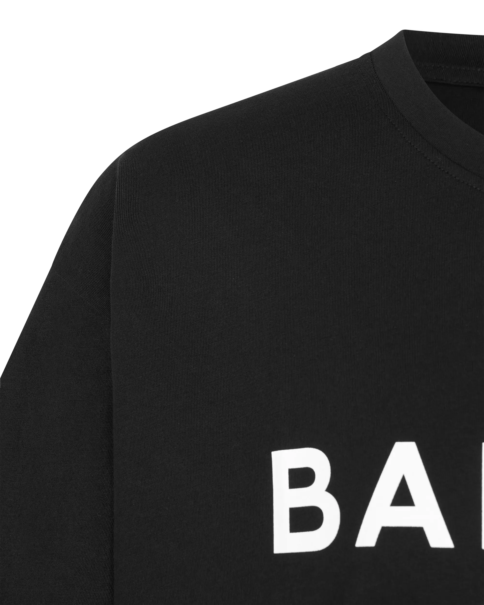 Cropped Balmain Printed T-Shirt