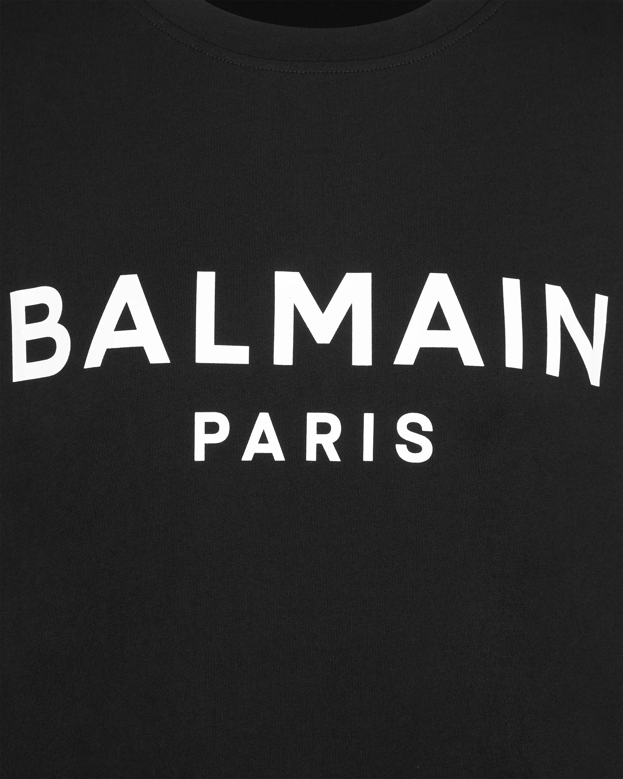 Cropped Balmain Printed T-Shirt