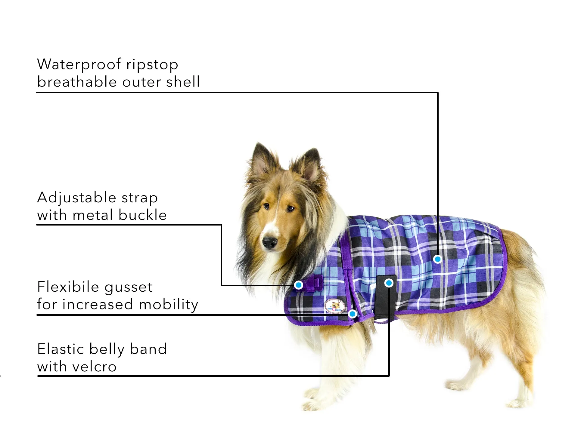 Derby Originals Horse-Tough 1200D Waterproof Ripstop Nylon Winter Dog Coat with Two Year Warranty*