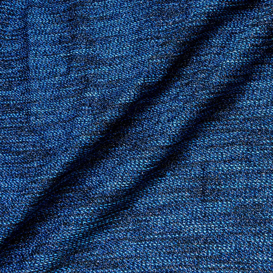 Electric Blue Metallic Bouclé