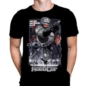 FUTURE LAW ENFORCEMENT - Classic Horror Sci-Fi Movie Art - T-Shirt