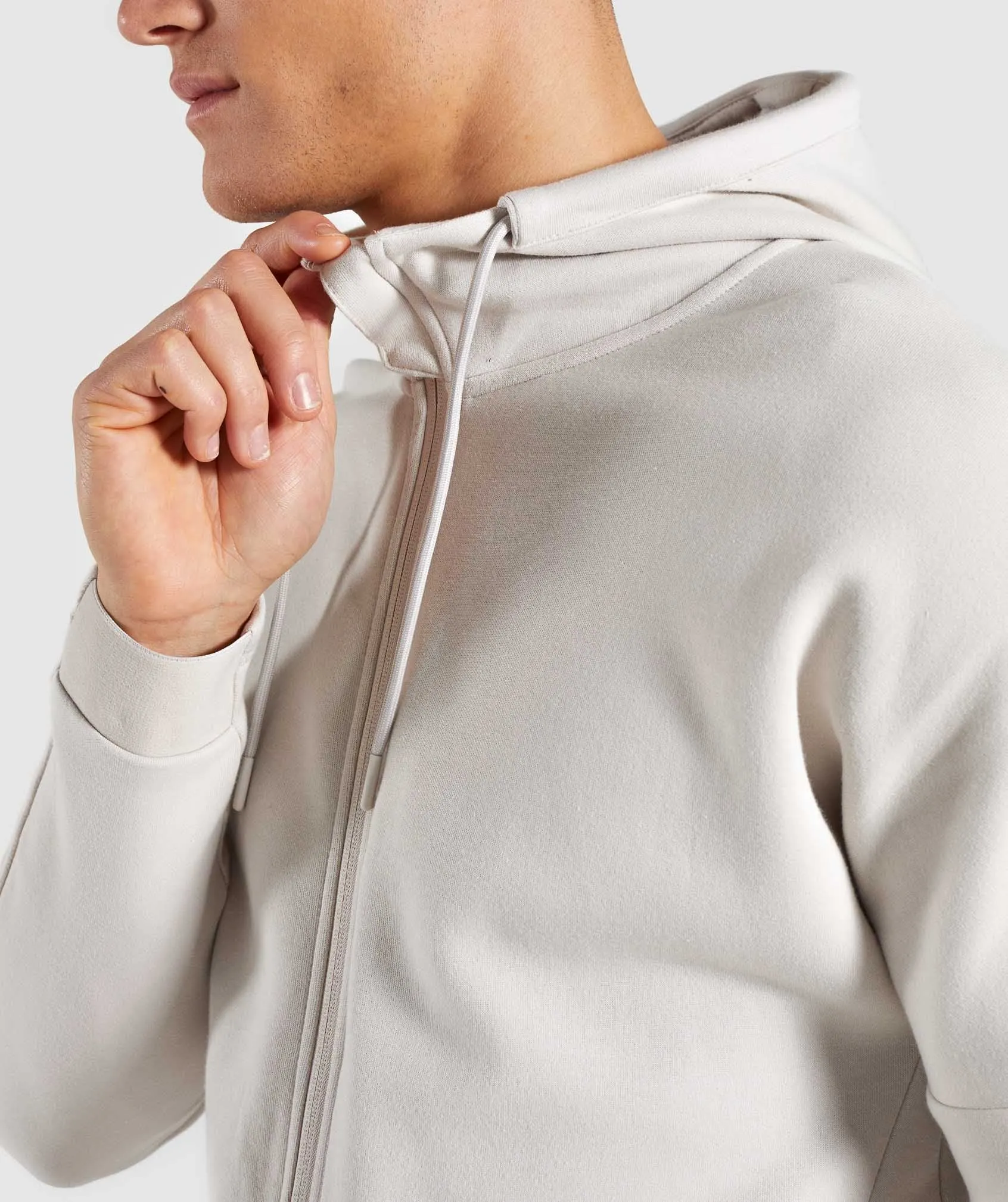 Gymshark Orbit Zip Hoodie - Light Grey