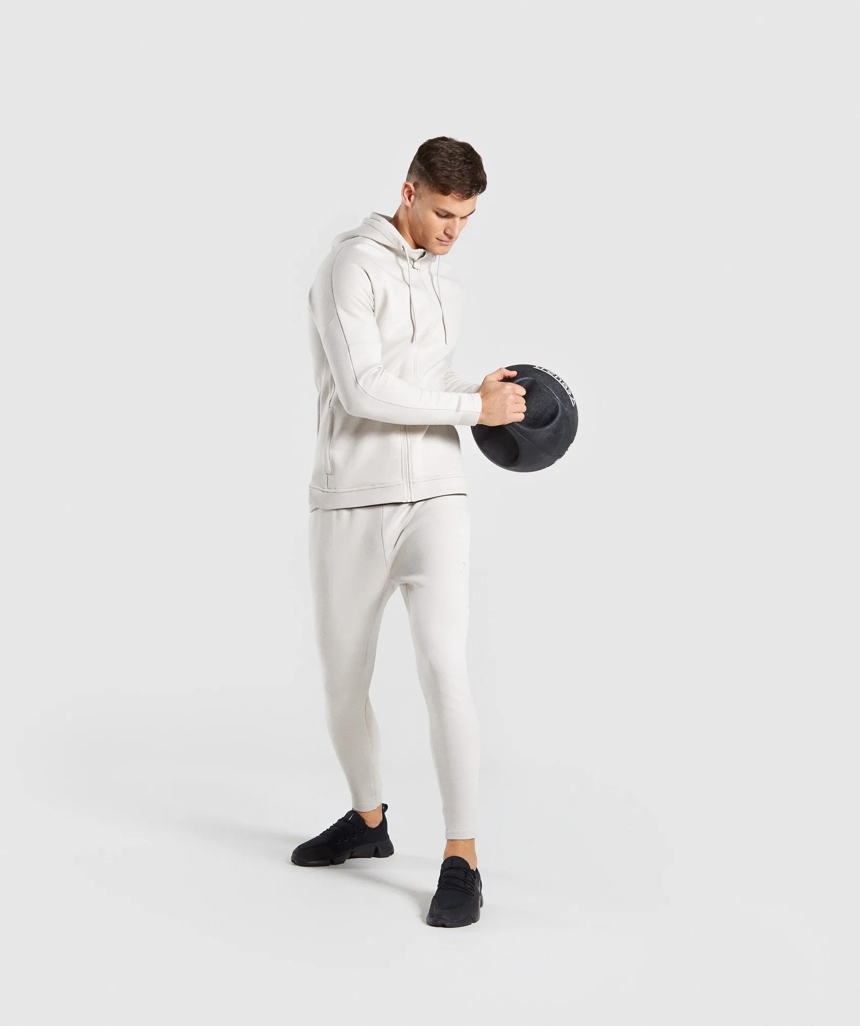 Gymshark Orbit Zip Hoodie - Light Grey