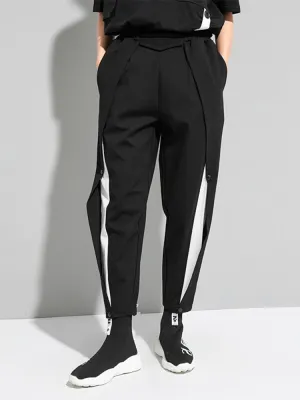 High Elastic Waist Long Harem Trousers