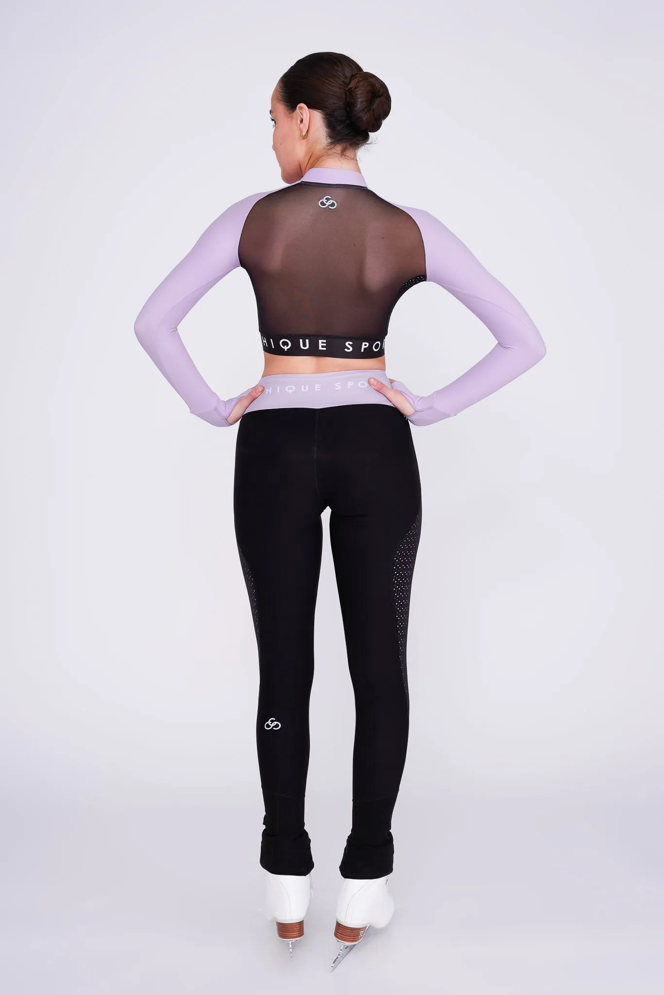 Ignite Long-Sleeve Crop Top in Amethyst