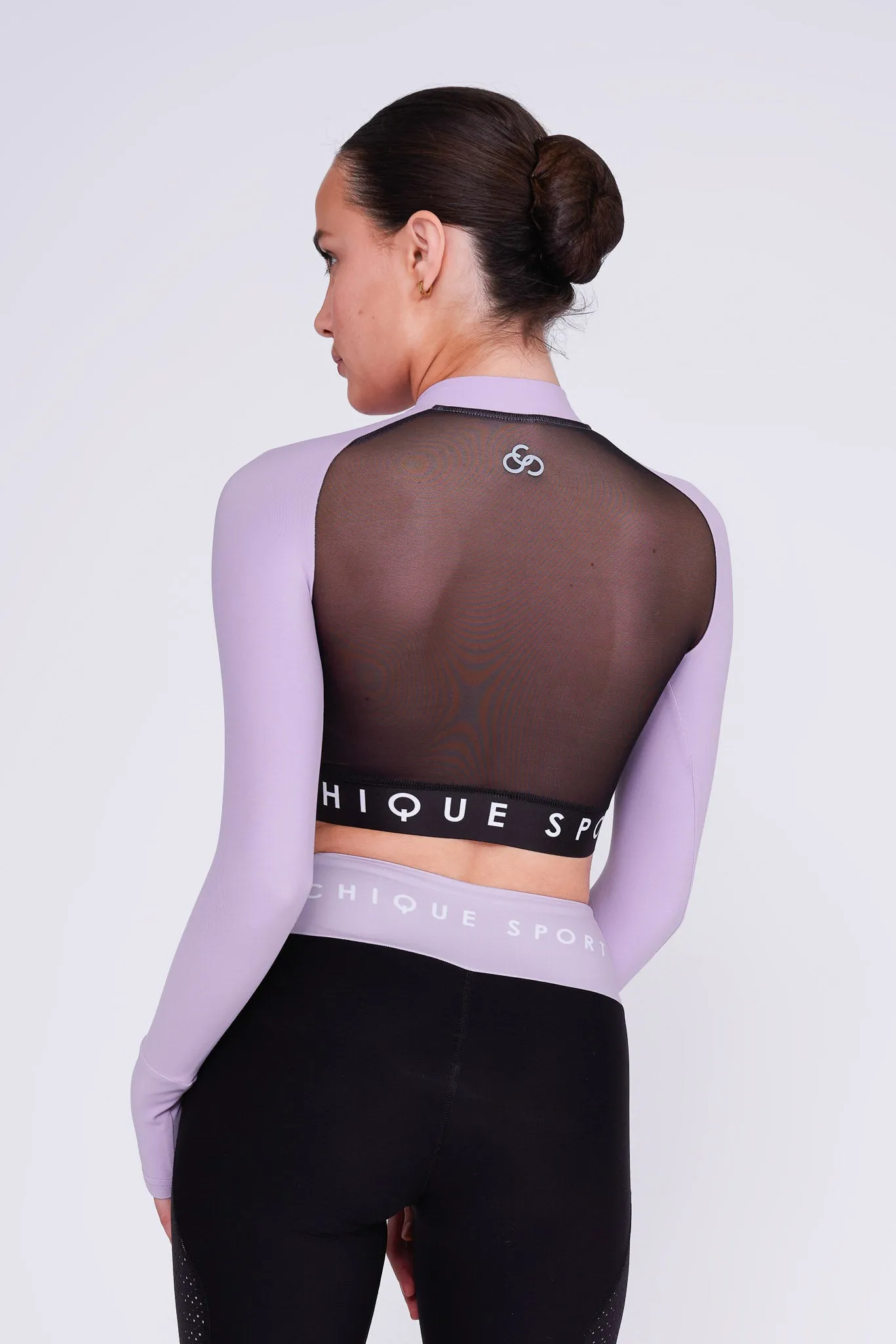 Ignite Long-Sleeve Crop Top in Amethyst