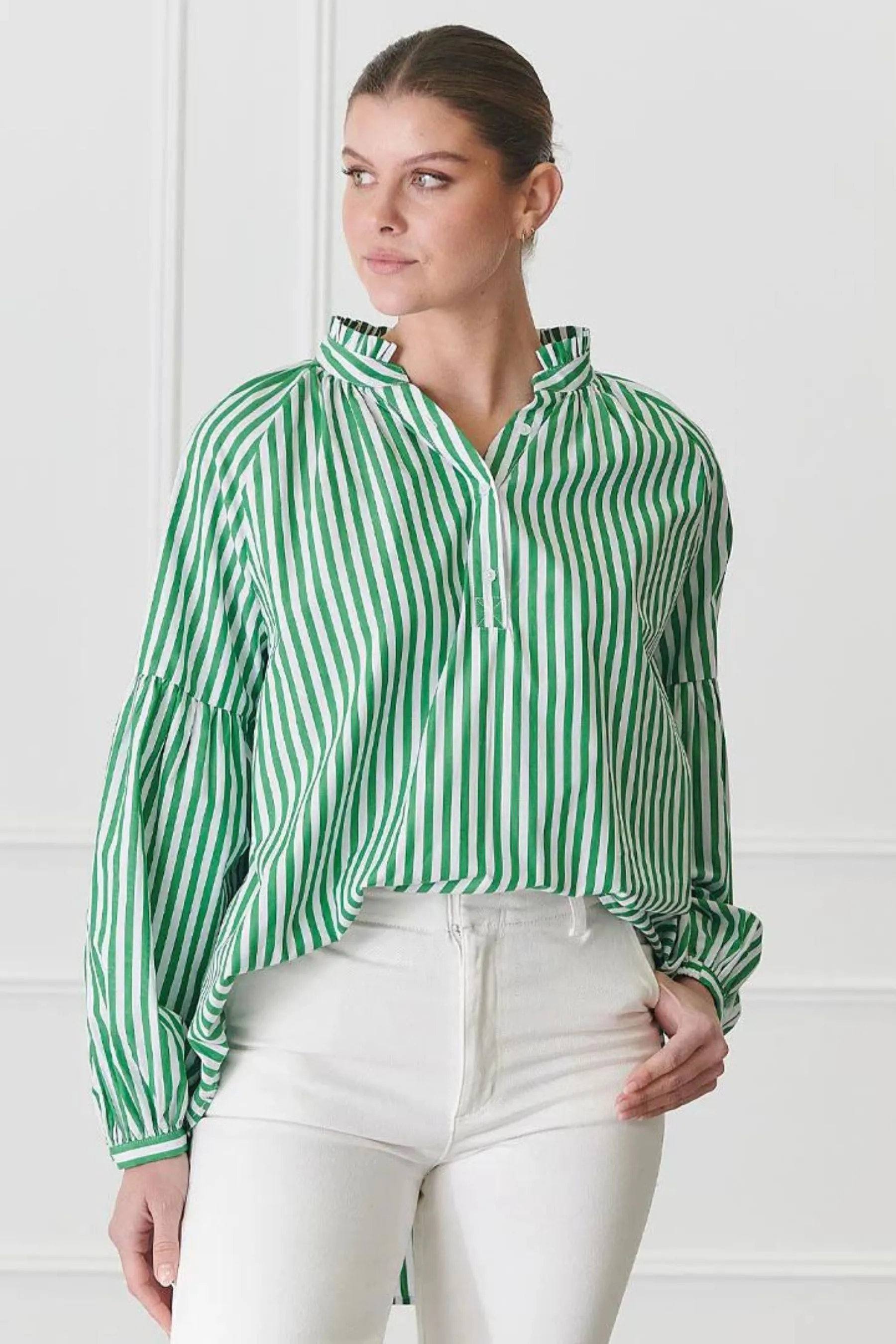 Kell Stripe Shirt | Green