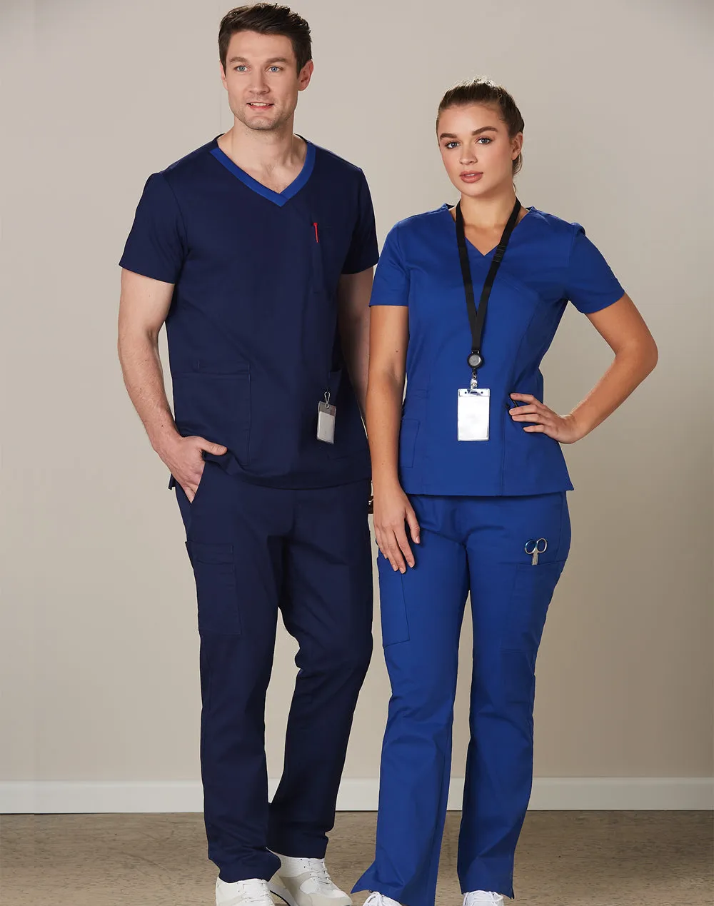 Ladies Solid Colour Short Sleeve Scrub Top - M7640