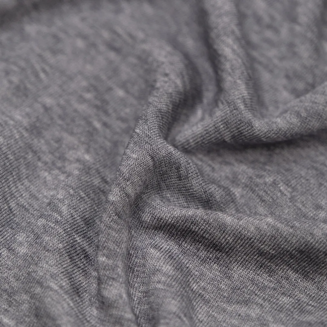 Layer Up Lyocell Wool Blend Jersey - Heather Grey