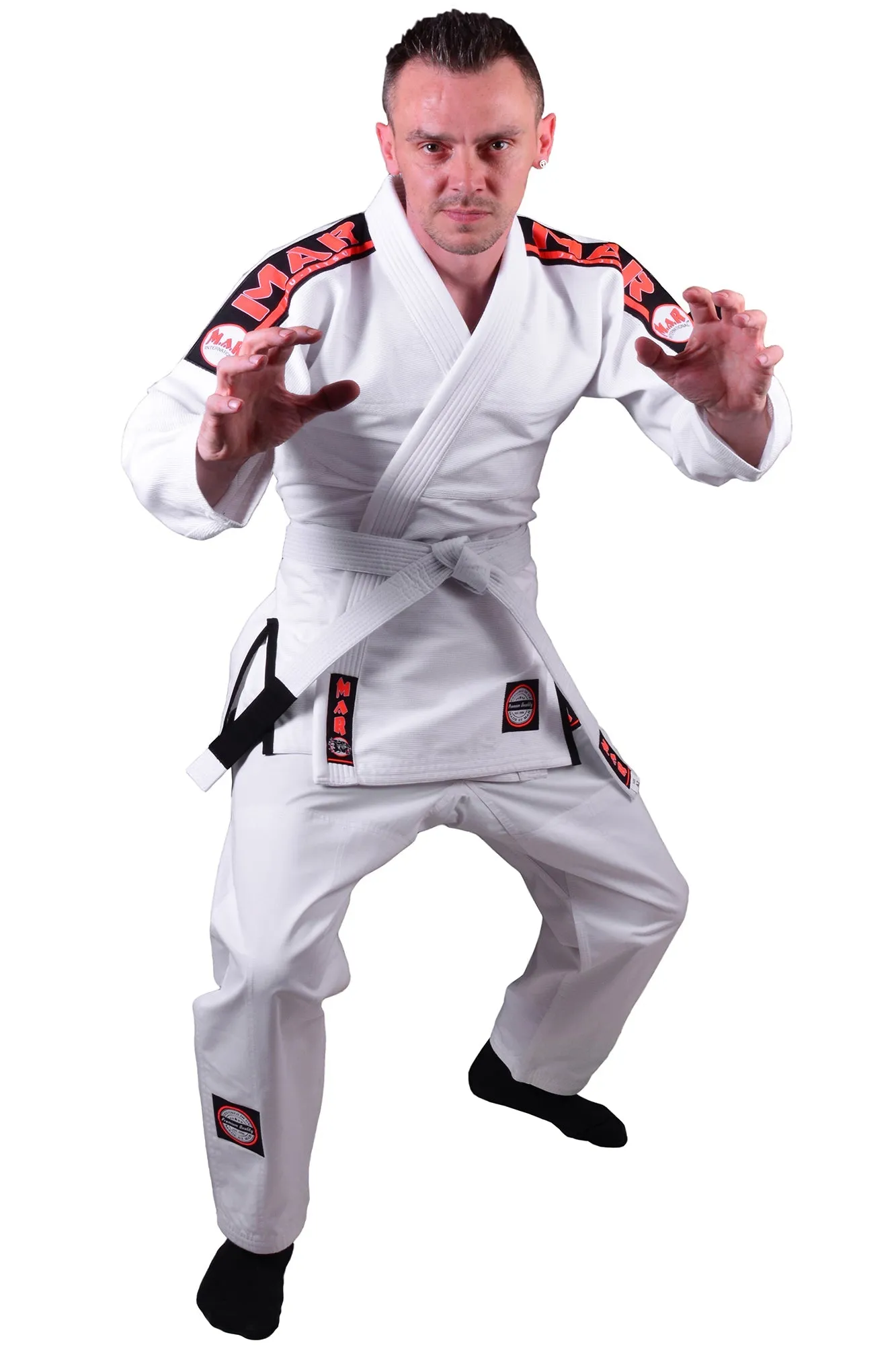 MAR-060B | White Brazilian Jiu-Jitsu Uniform