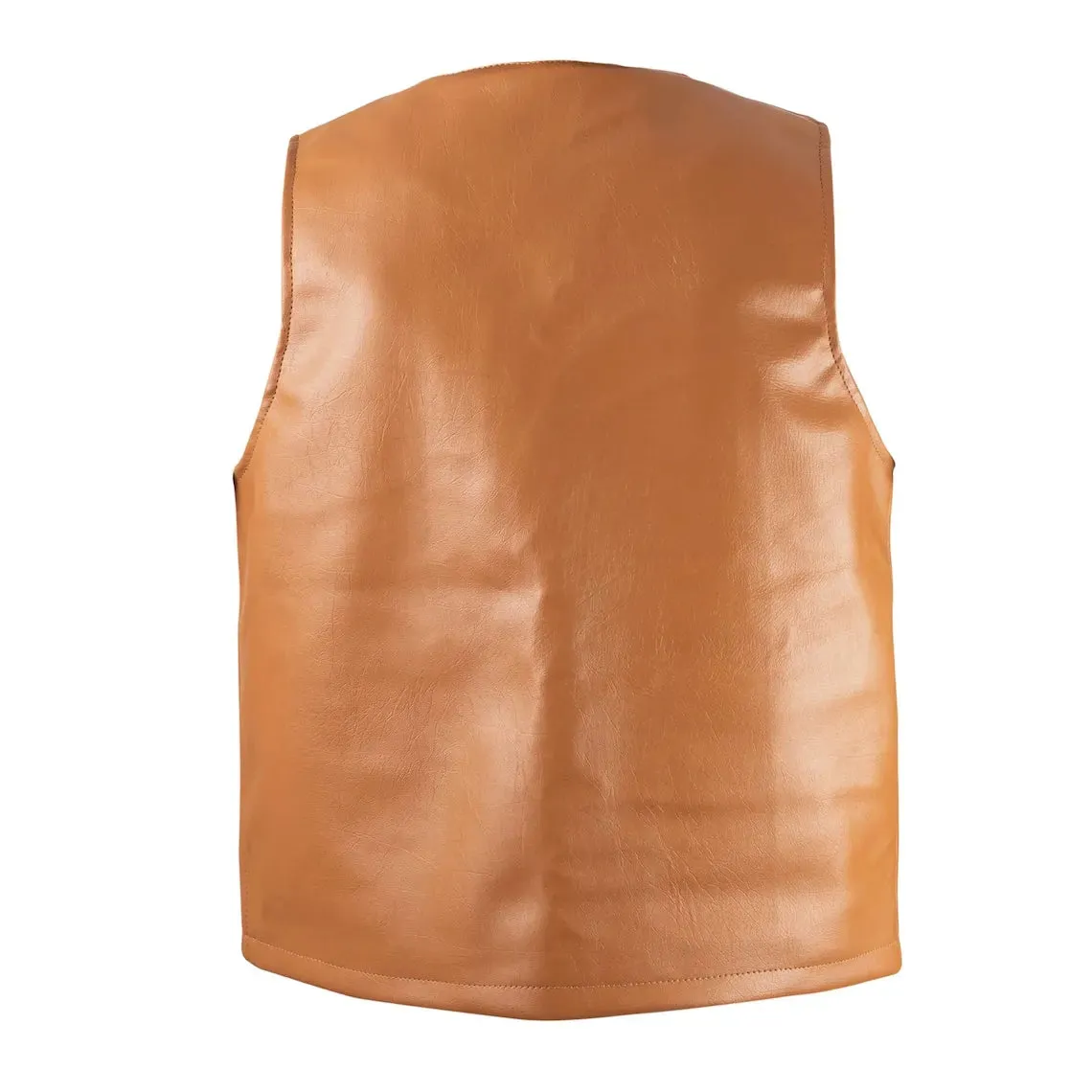 Mens Brown Leather Hunting Vest