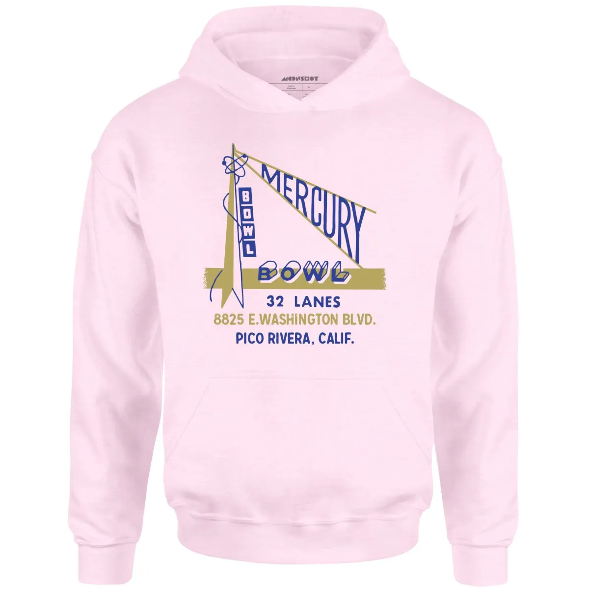 Mercury Bowl - Pico Rivera, CA - Vintage Bowling Alley - Unisex Hoodie