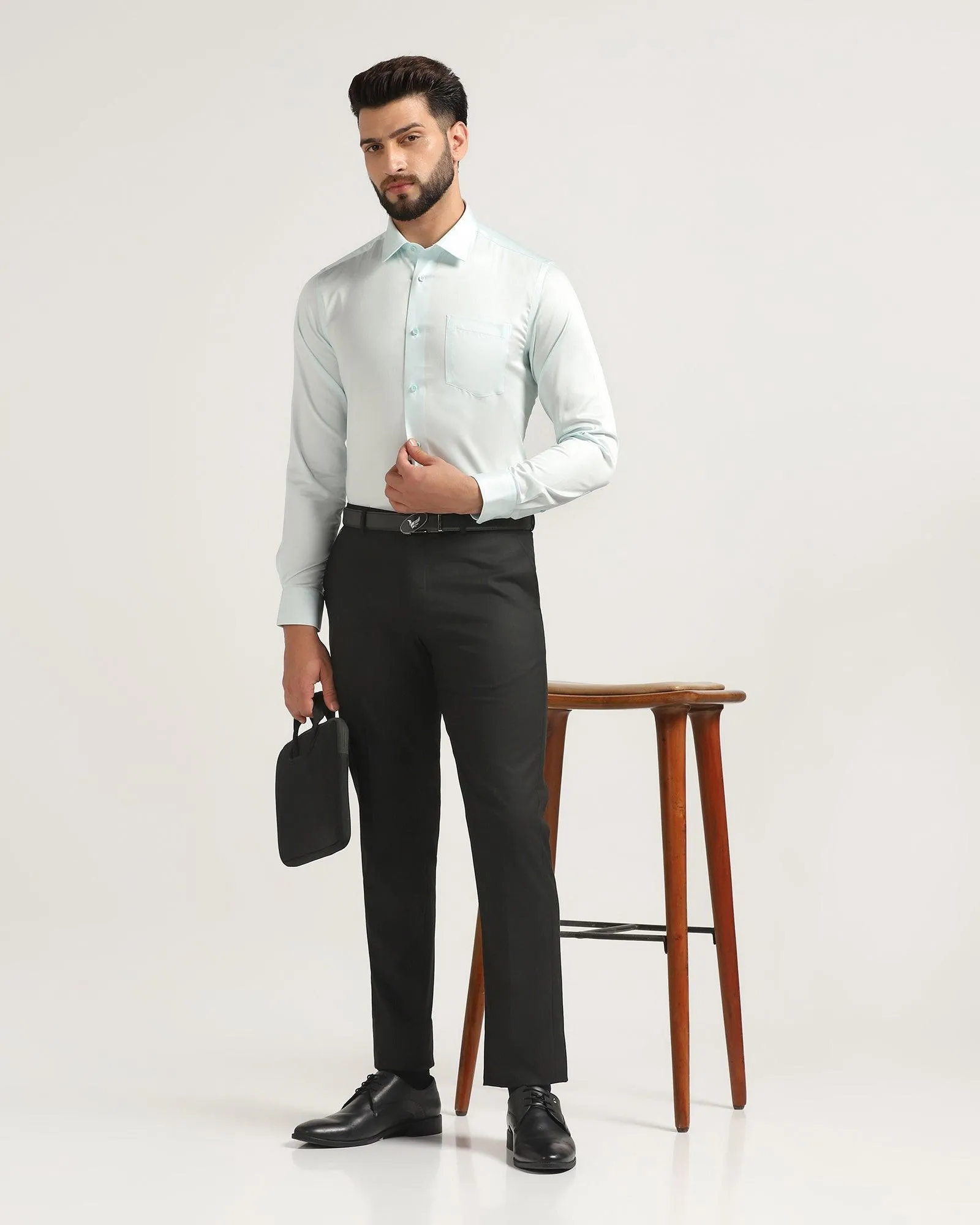 Must Haves Formal Aqua Solid Shirt - Sailor