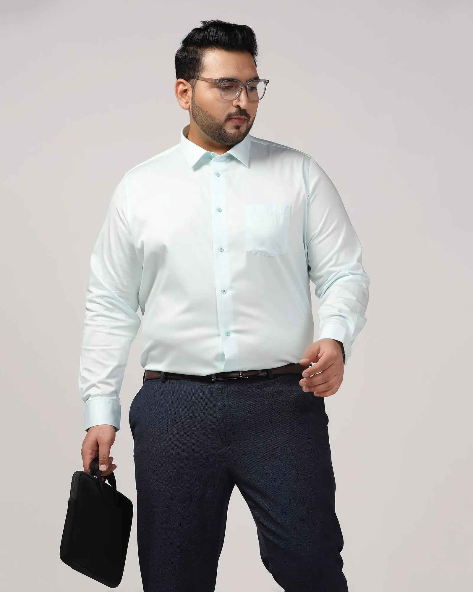 Must Haves Formal Aqua Solid Shirt - Sailor