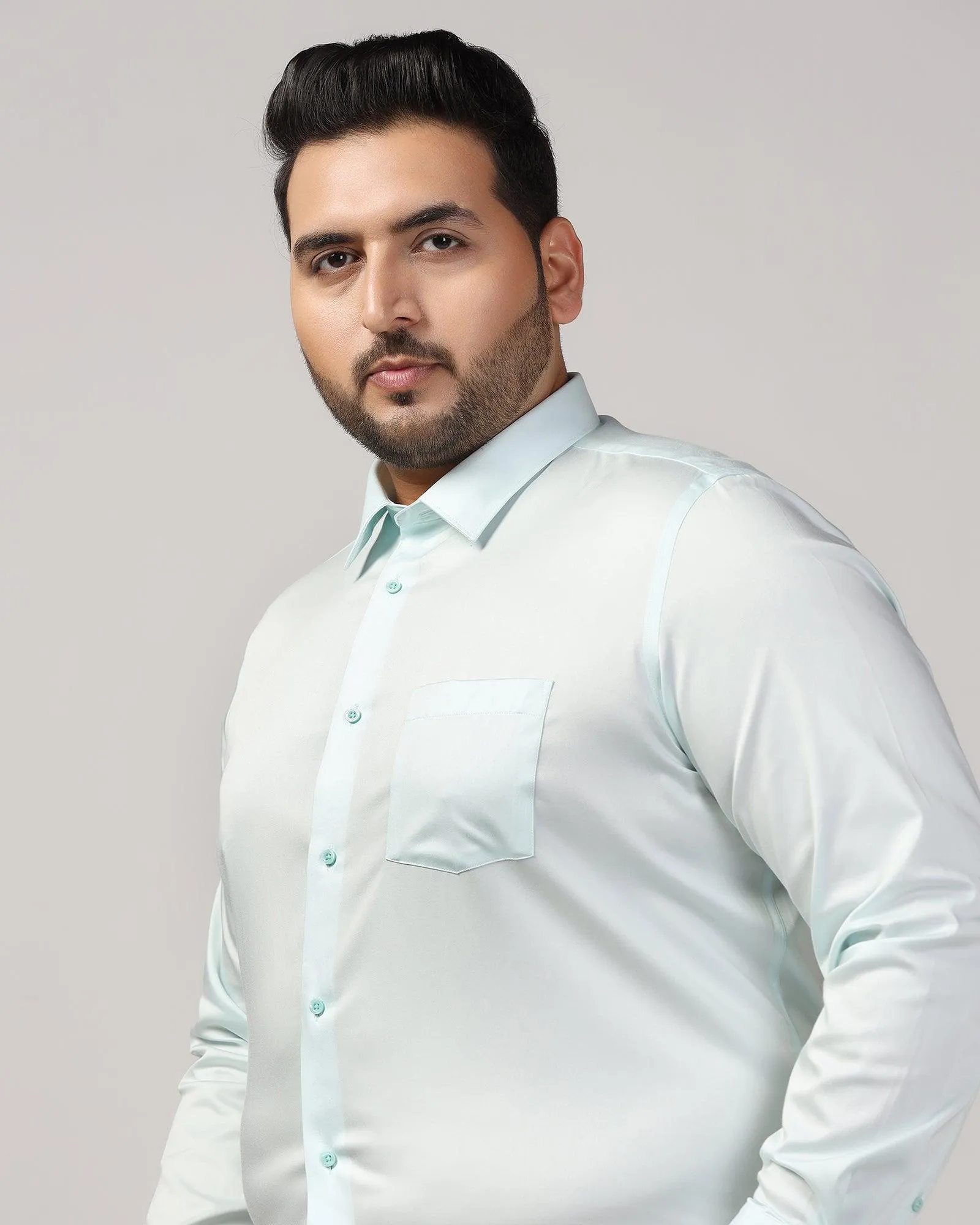 Must Haves Formal Aqua Solid Shirt - Sailor