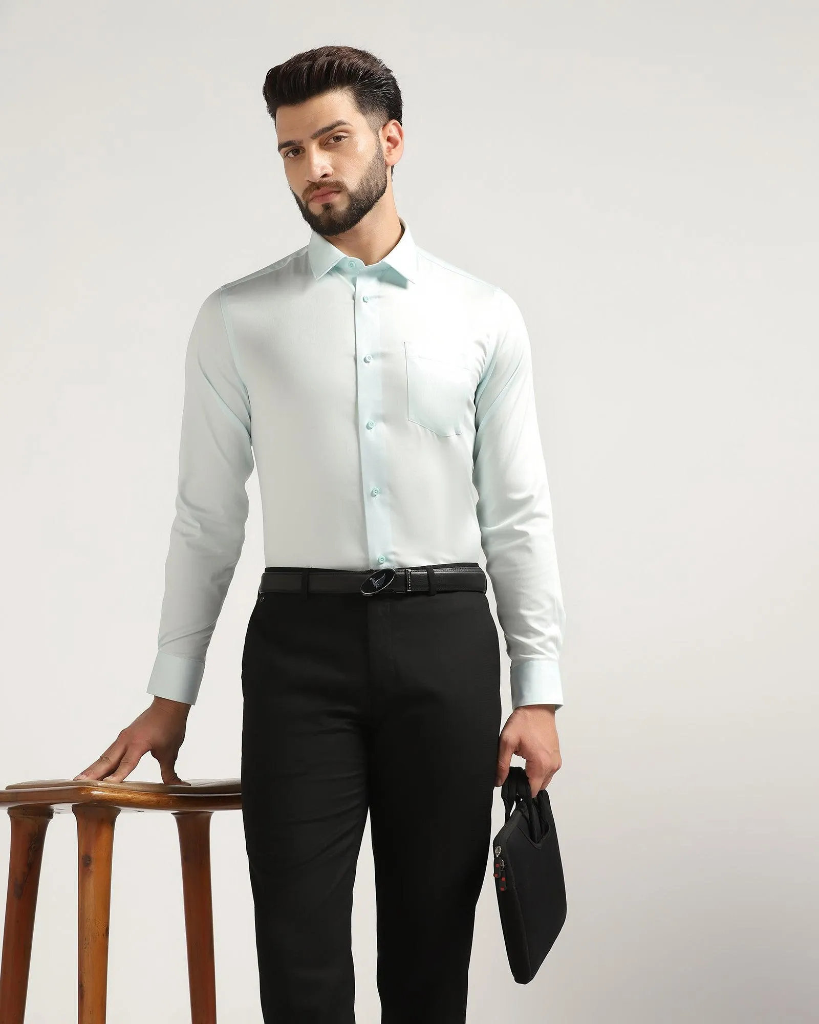 Must Haves Formal Aqua Solid Shirt - Sailor