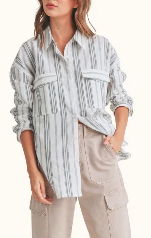 Nolan Denim Striped Shirt