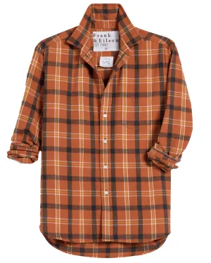 Pumpkin Plaid Relaxed Button Up Shirt