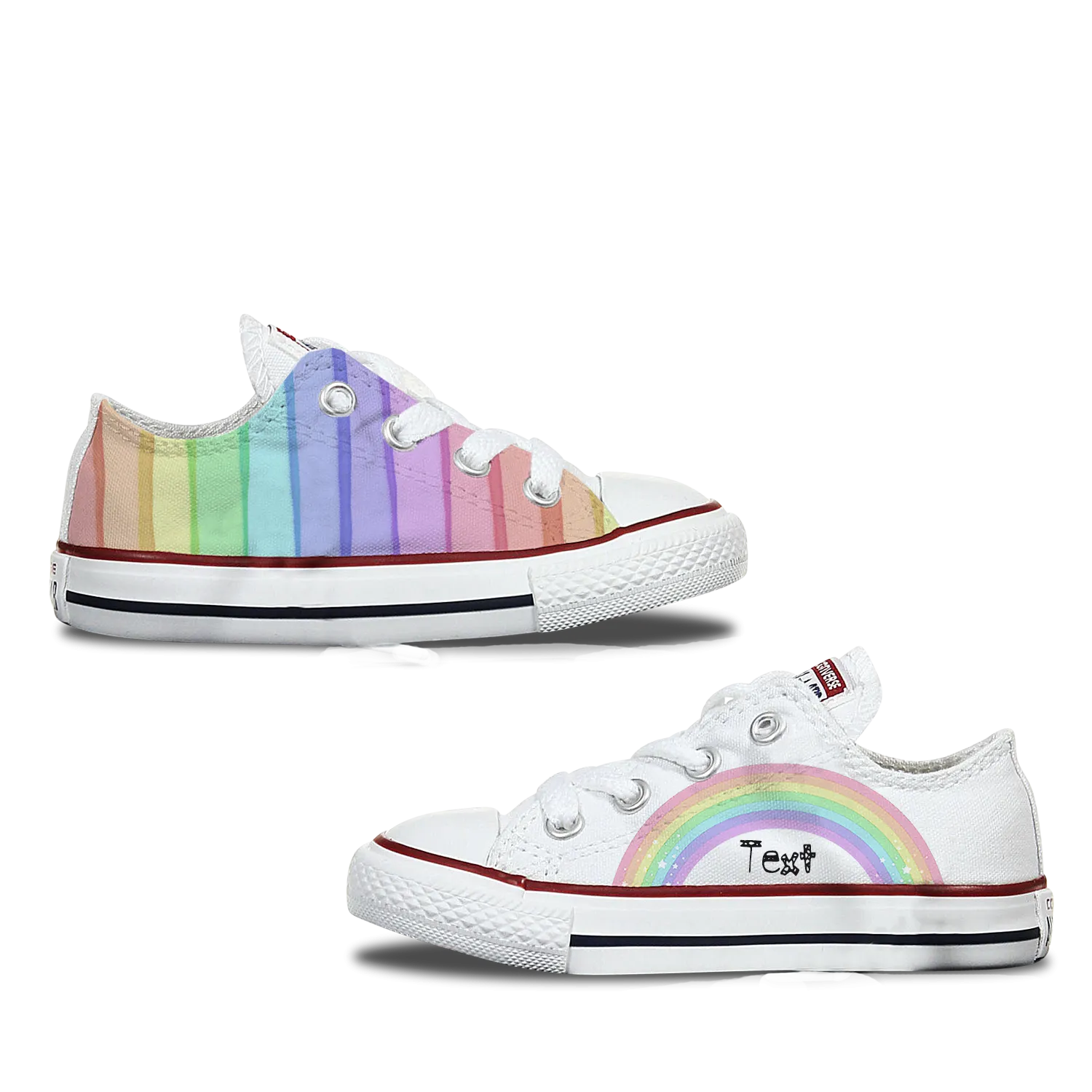 Rainbow Kids Custom Converse