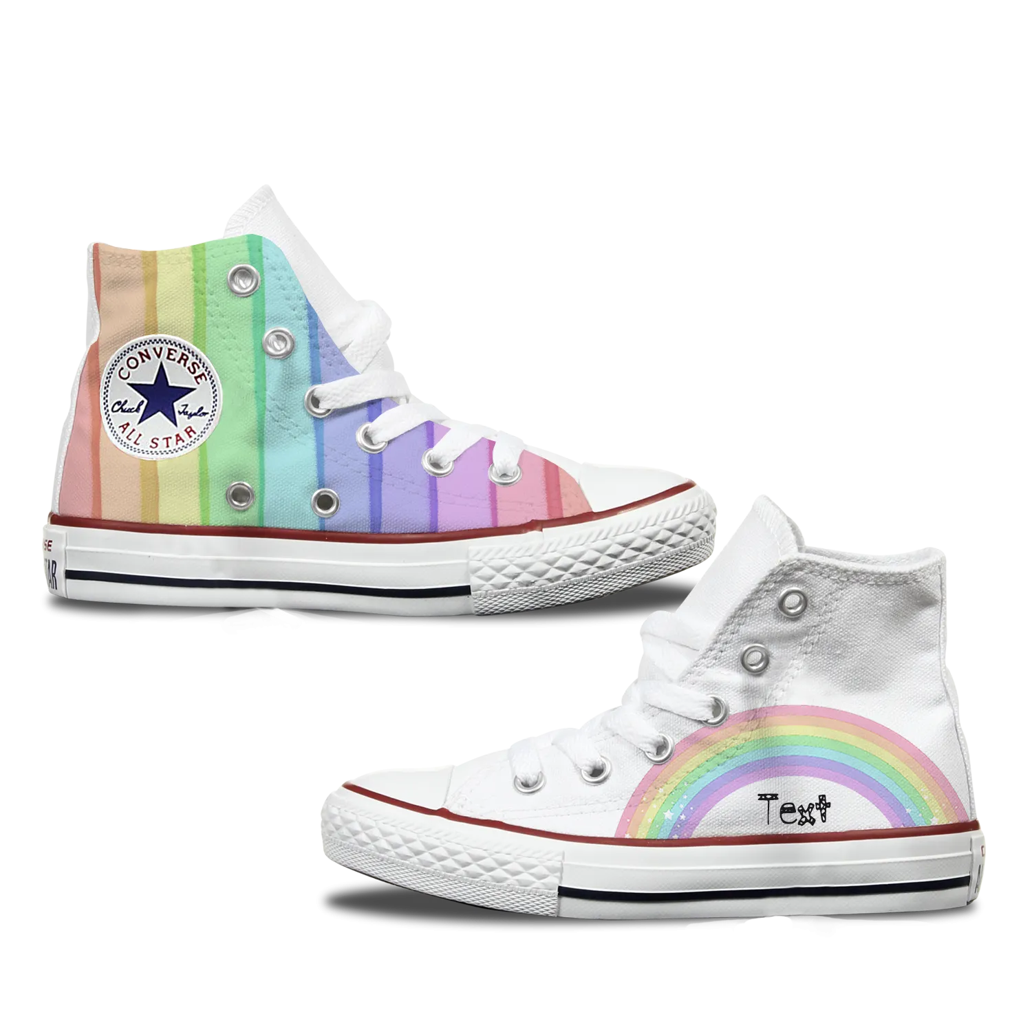 Rainbow Kids Custom Converse