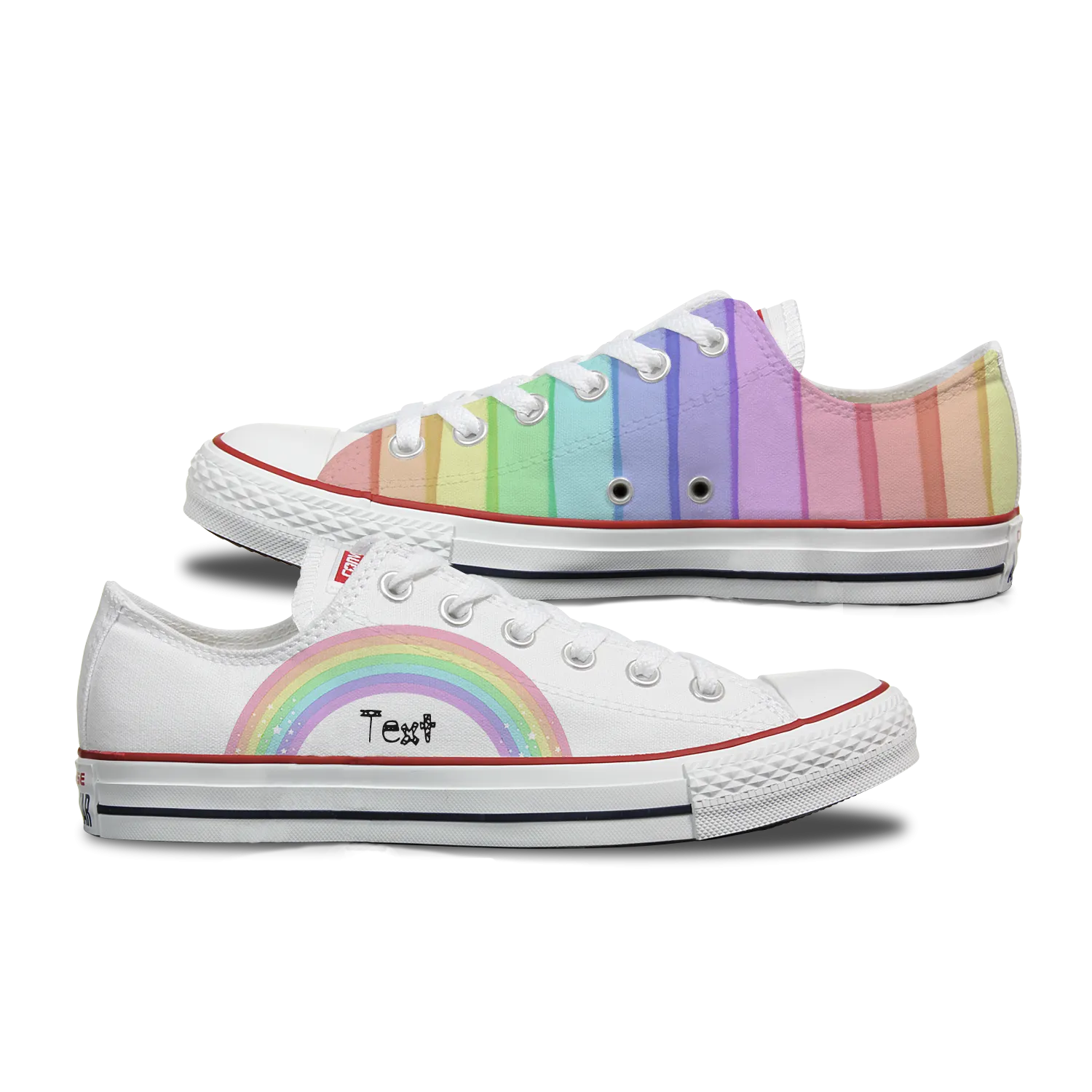 Rainbow Kids Custom Converse