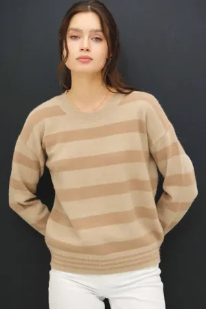 RELAXED HORIZONTAL STRIPE SWEATER