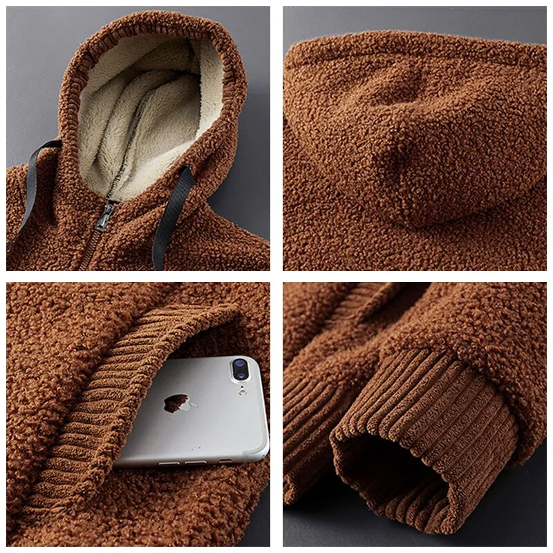 Thick Warm Softshell Fleece Hooded Jacket