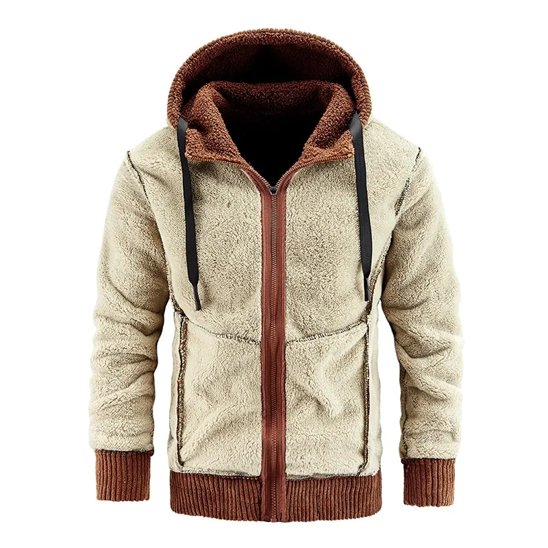 Thick Warm Softshell Fleece Hooded Jacket