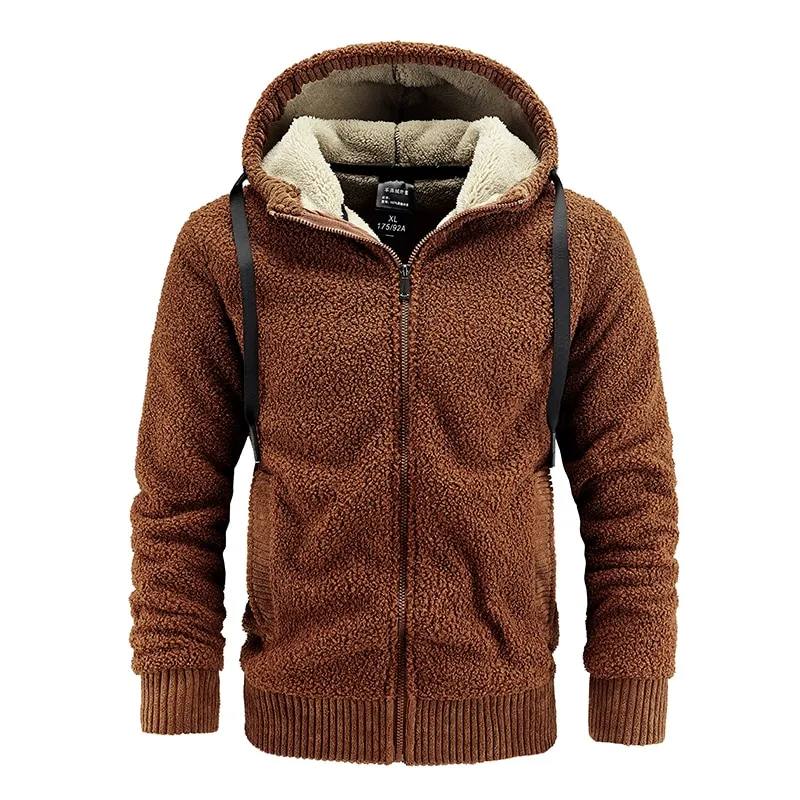 Thick Warm Softshell Fleece Hooded Jacket