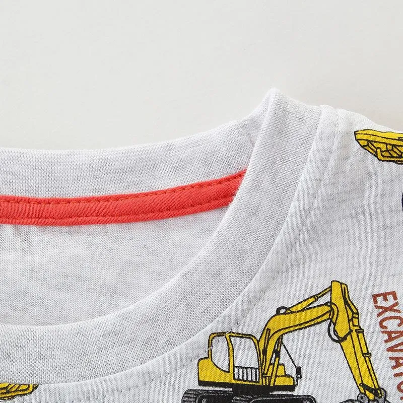 Truck Print T-shirt for Toddler Boys