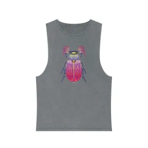 Unisex Stonewash Tank Top with French Wiggler