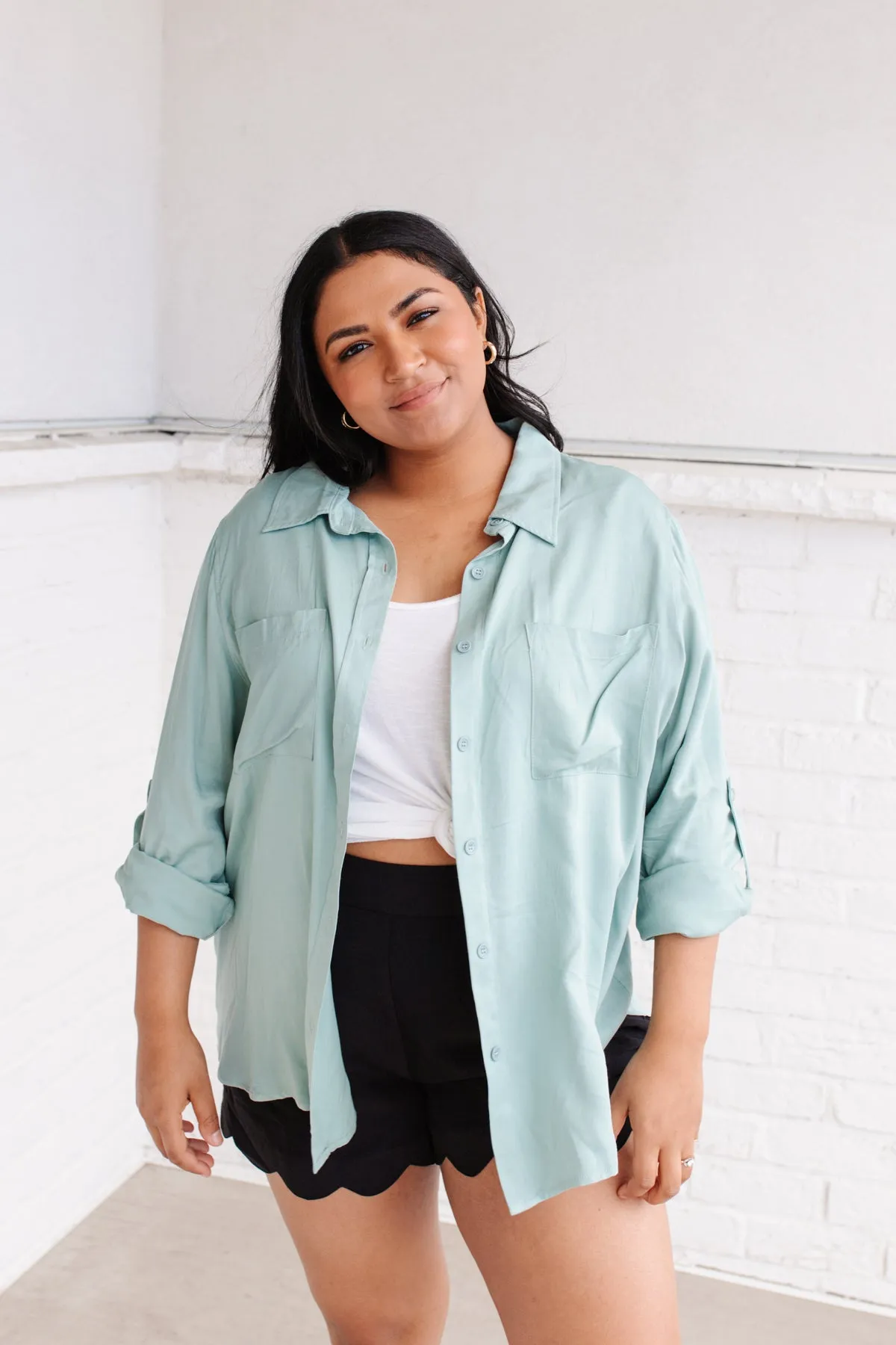 Unwavering Confidence Blouse in Light Blue