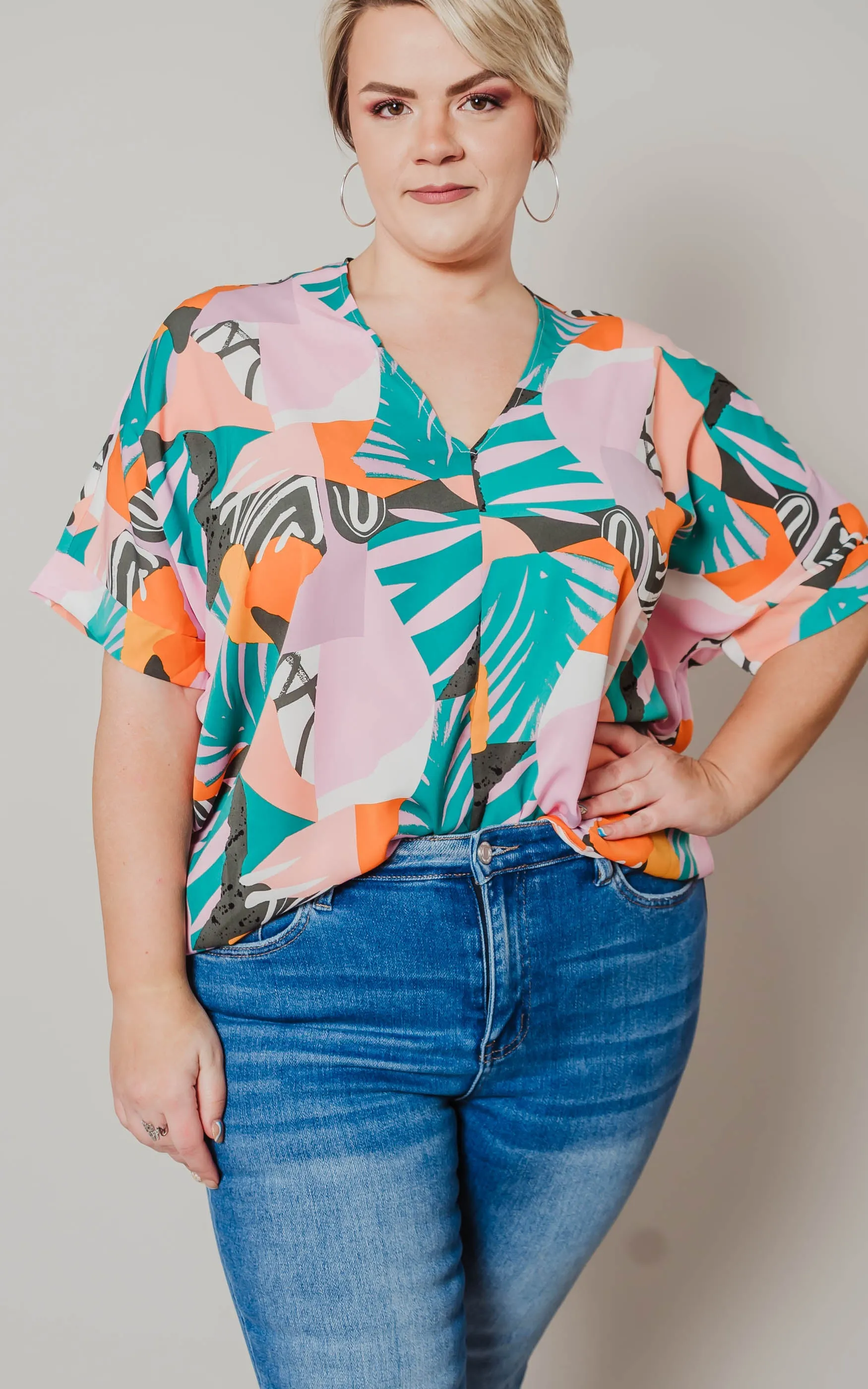 Vibrant Print Boxy Top - Final Sale*