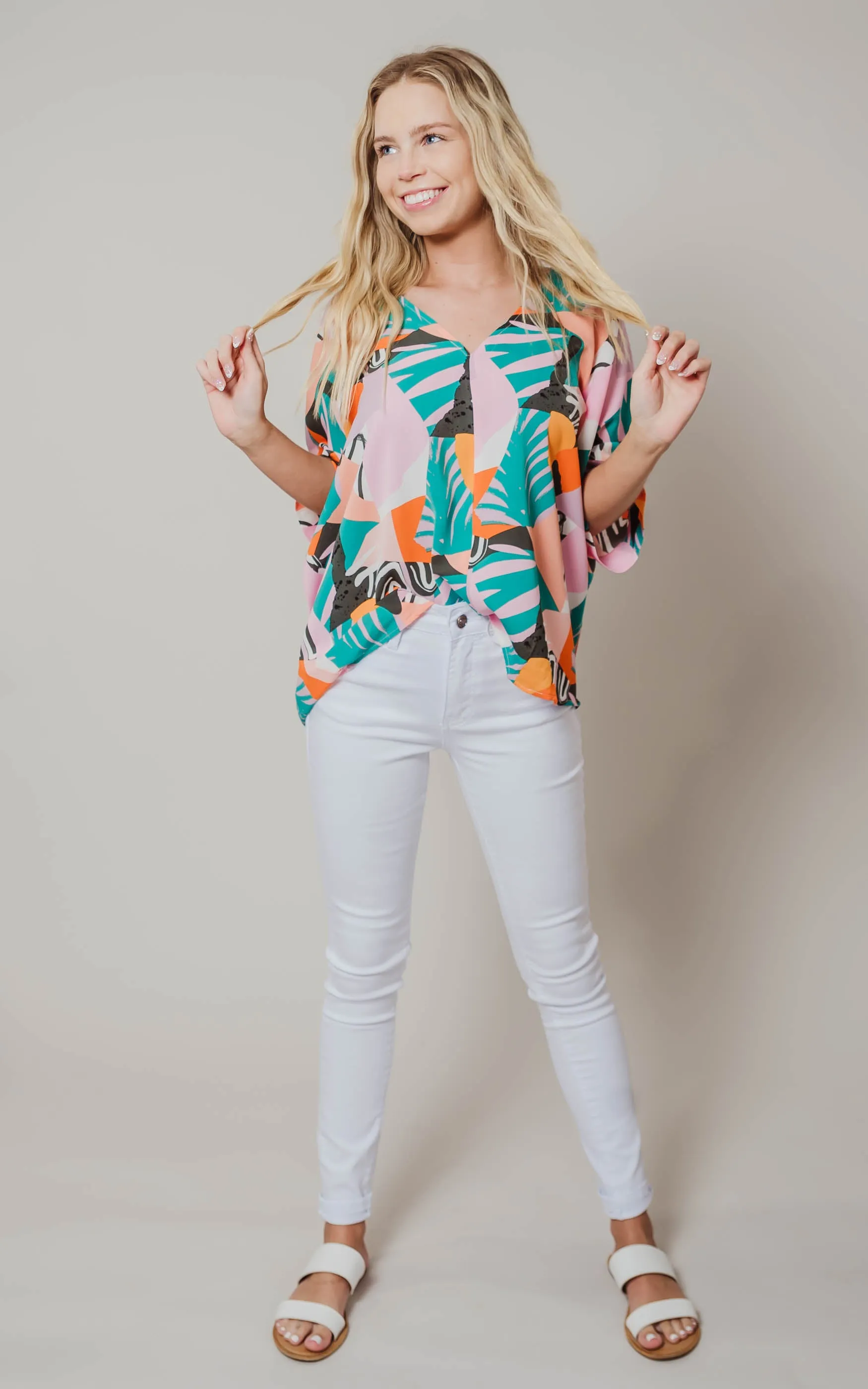 Vibrant Print Boxy Top - Final Sale*