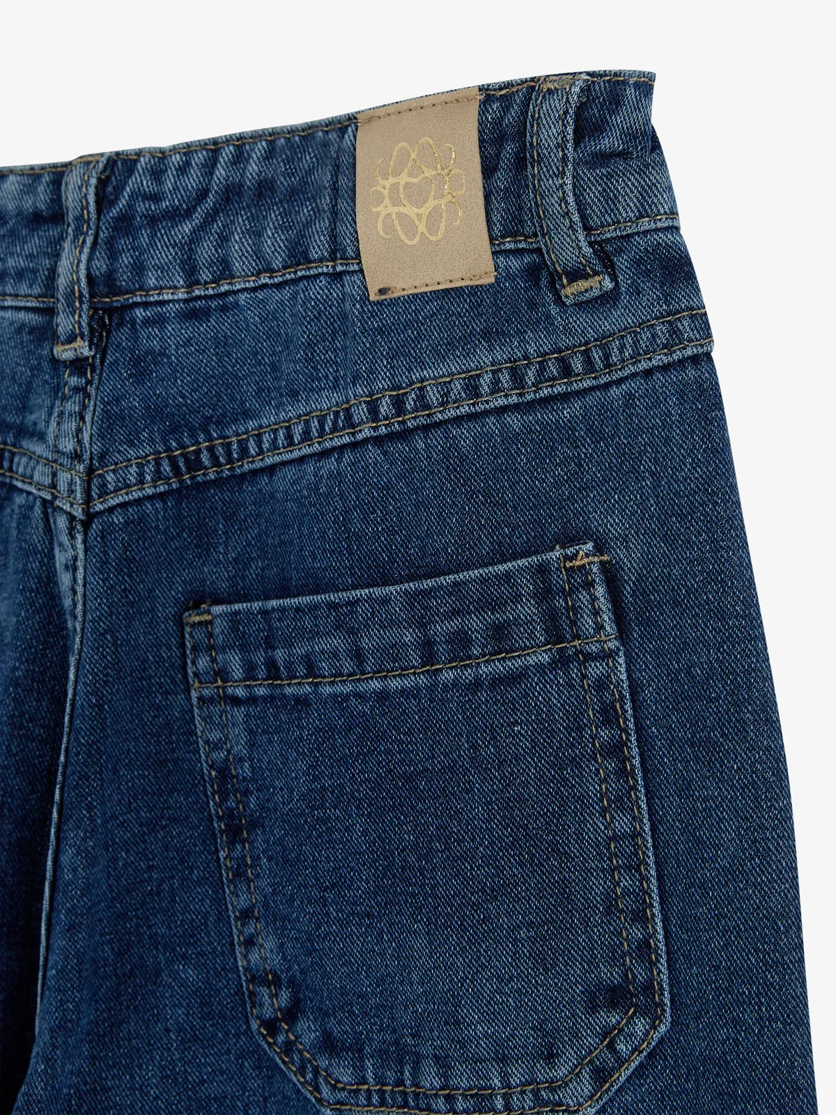 Wide Leg Jeans - Tween - Dark Blue Denim